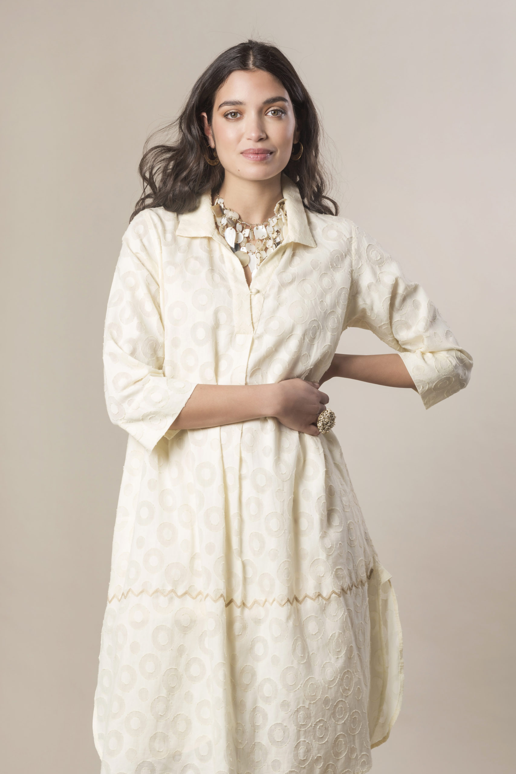 Jaquard cotton dress